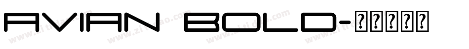 Avian Bold字体转换